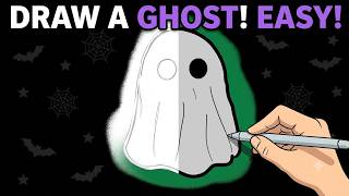 How to Draw a Halloween Ghost Easy Halloween Drawing Tutorial 01