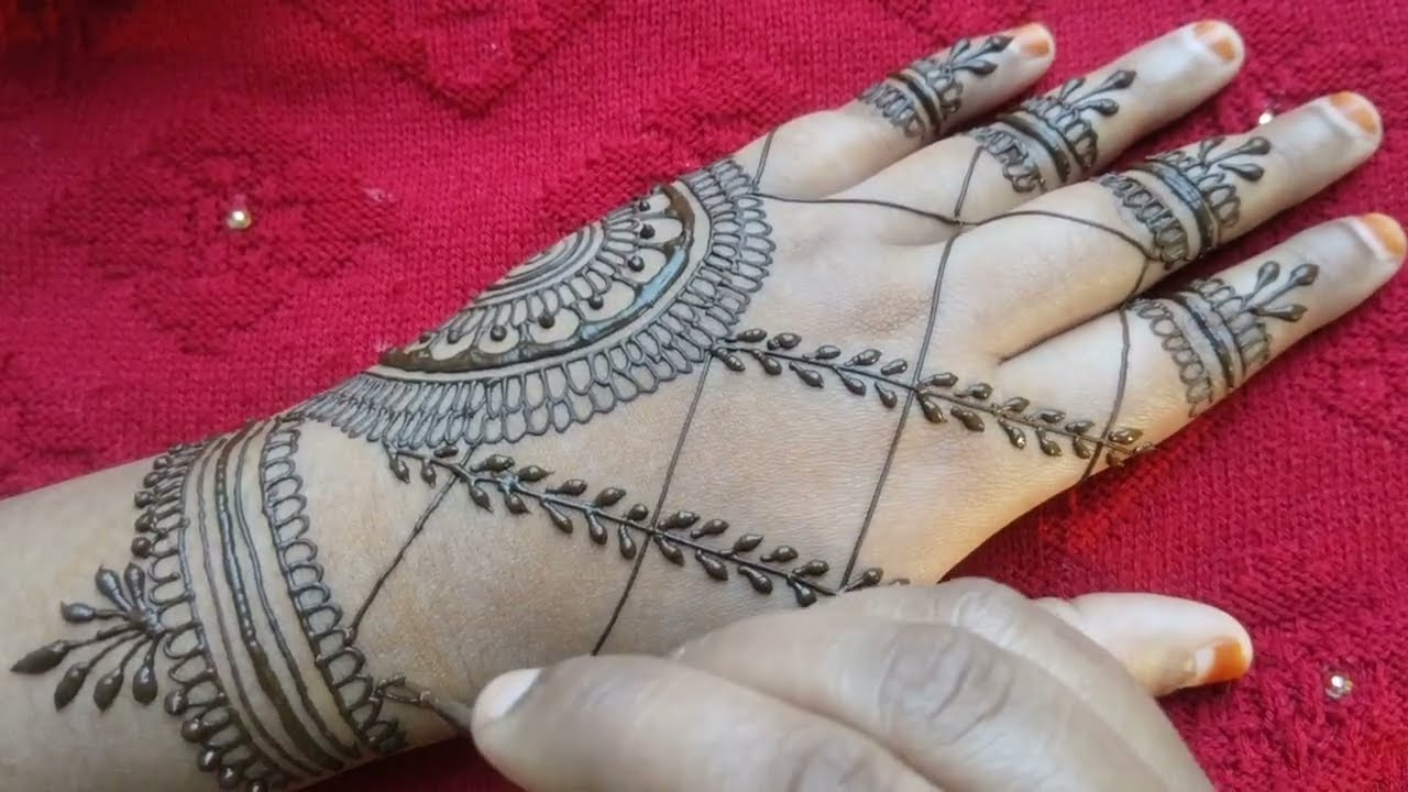 Very easy back hand mehndi design latest mehndi designs simple mehndi design @heenabyshana 