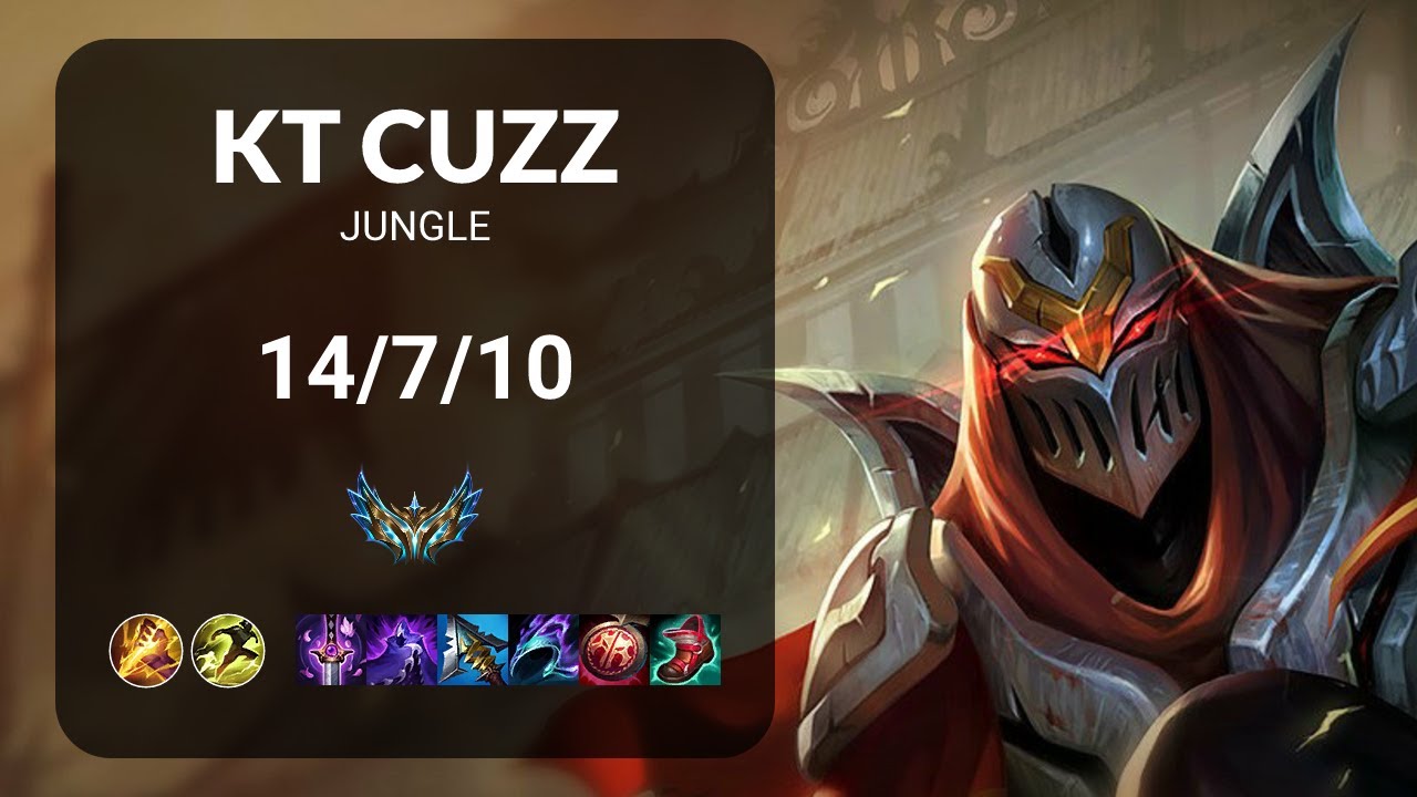KT Cuzz Zed vs Zyra JUNGLE - KR CHALLENGER Patch 15.10