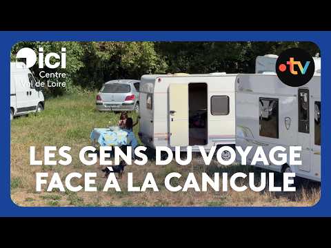 Heatwave in Chinon: nearly 70 caravans set up at the large transit area