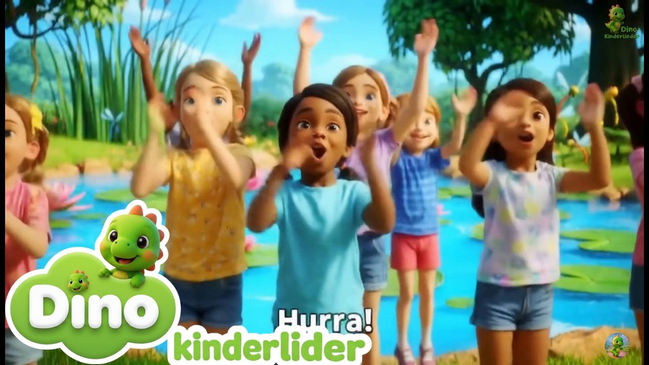 🎵 Dino Kinderlieder MEGA SPASS! Frösche, Buchstaben & Jahreszeiten lernen ✨
