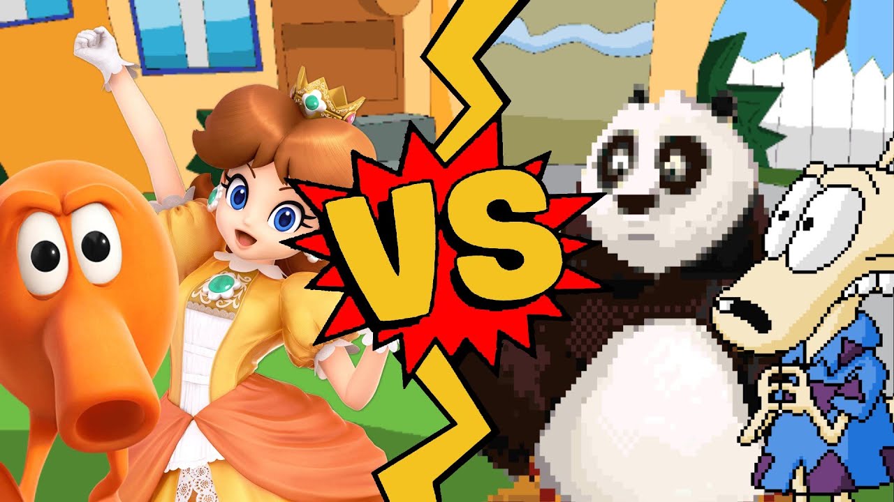 M.U.G.E.N Battles | Daisy/Q*bert vs Rocko/Po