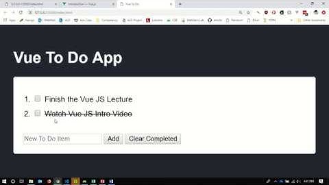 Intro to Vue.js - To Do App