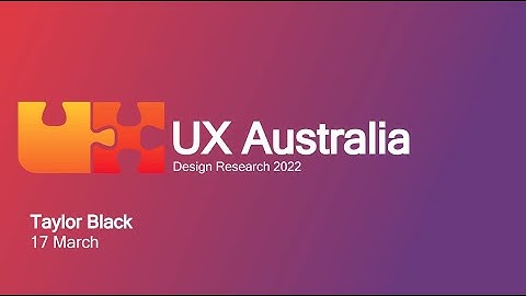 UX Australia + Taylor Black Studios Keynote Presentation: Becoming Agents of Change and Innovation