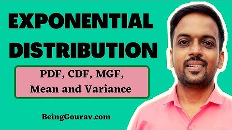 Exponential Distribution Statistics | PDF | CDF | MGF | Mean and Variance | Constant |