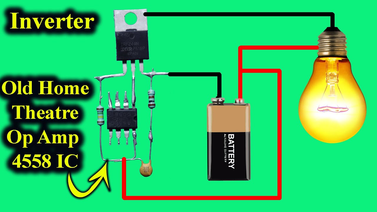 [NEW]12v to 220v Inverter Using 4558 Dual Op Amp IC Found From Old Home Theatre Circuit YouTube