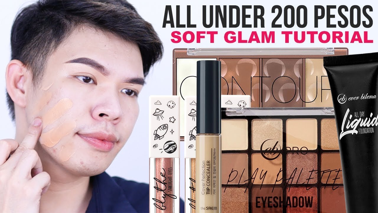 ALL UNDER 200 PESOS SOFT GLAM MAKEUP TUTORIAL!!! (FULL FACE USING LOCAL
