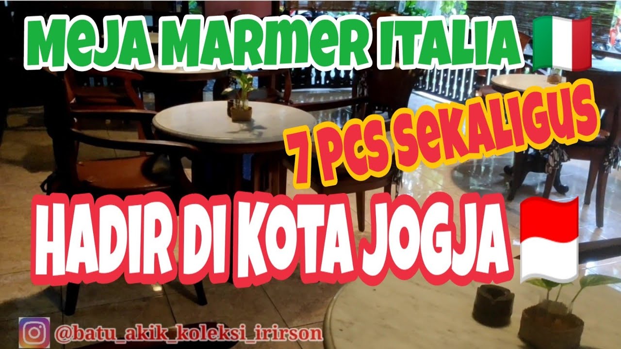 Meja Marmer Italia 🇮🇹 7 Pcs Hadir Di Kota Yogyakarta 🇮🇩🙏🏻👍😍😁