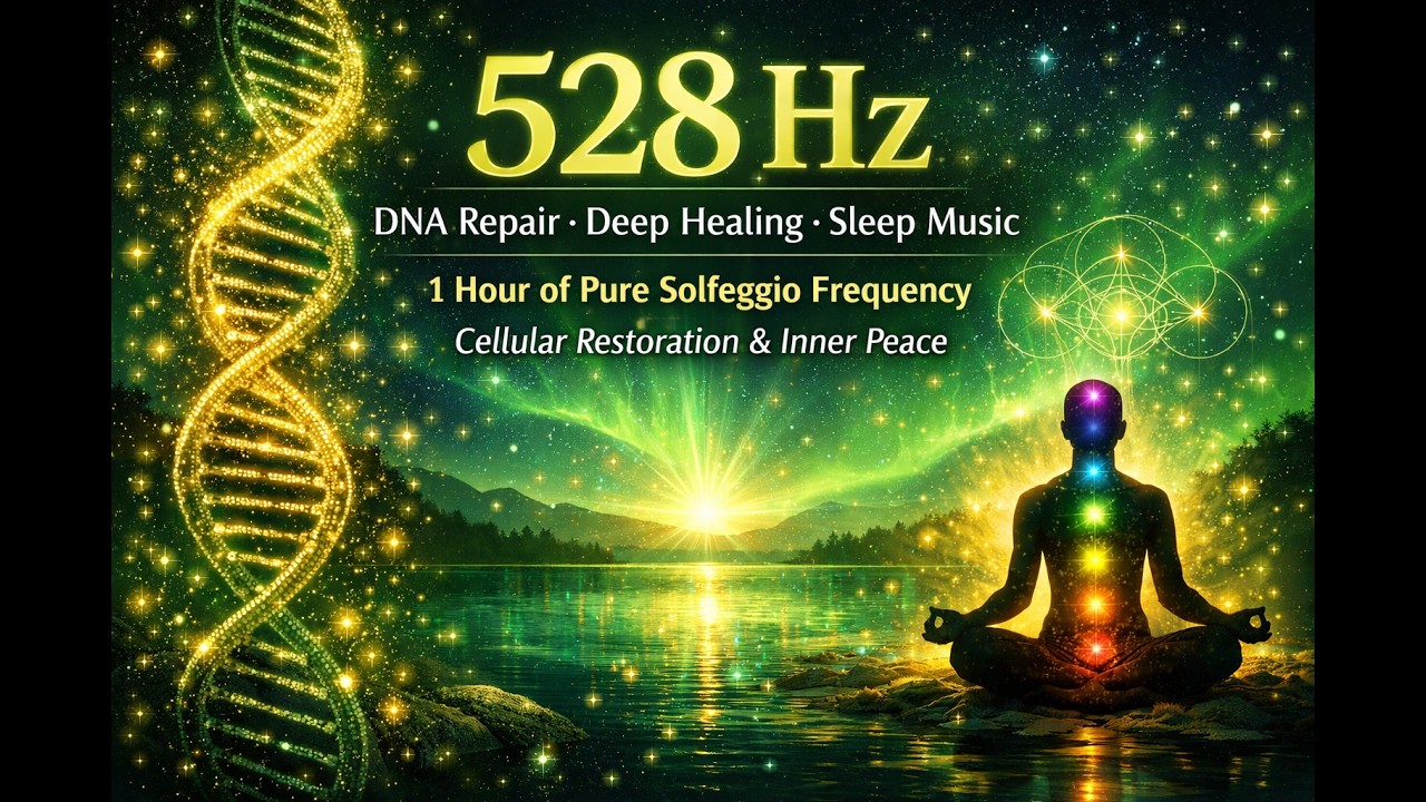 528 Hz | DNA Repair & Deep Healing Sleep Music 1 Hour Solfeggio ...