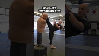 Bruce Lee's Feint Double Kick Tutorial #martialarts #Taekwondo #karate #kickboxing #mma #shorts