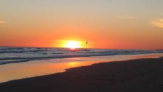 Atardecer en la provincia de Buenos aires, en Claromecó, Argentina.