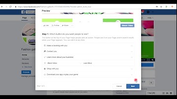 How to activate watch video button on facebook page