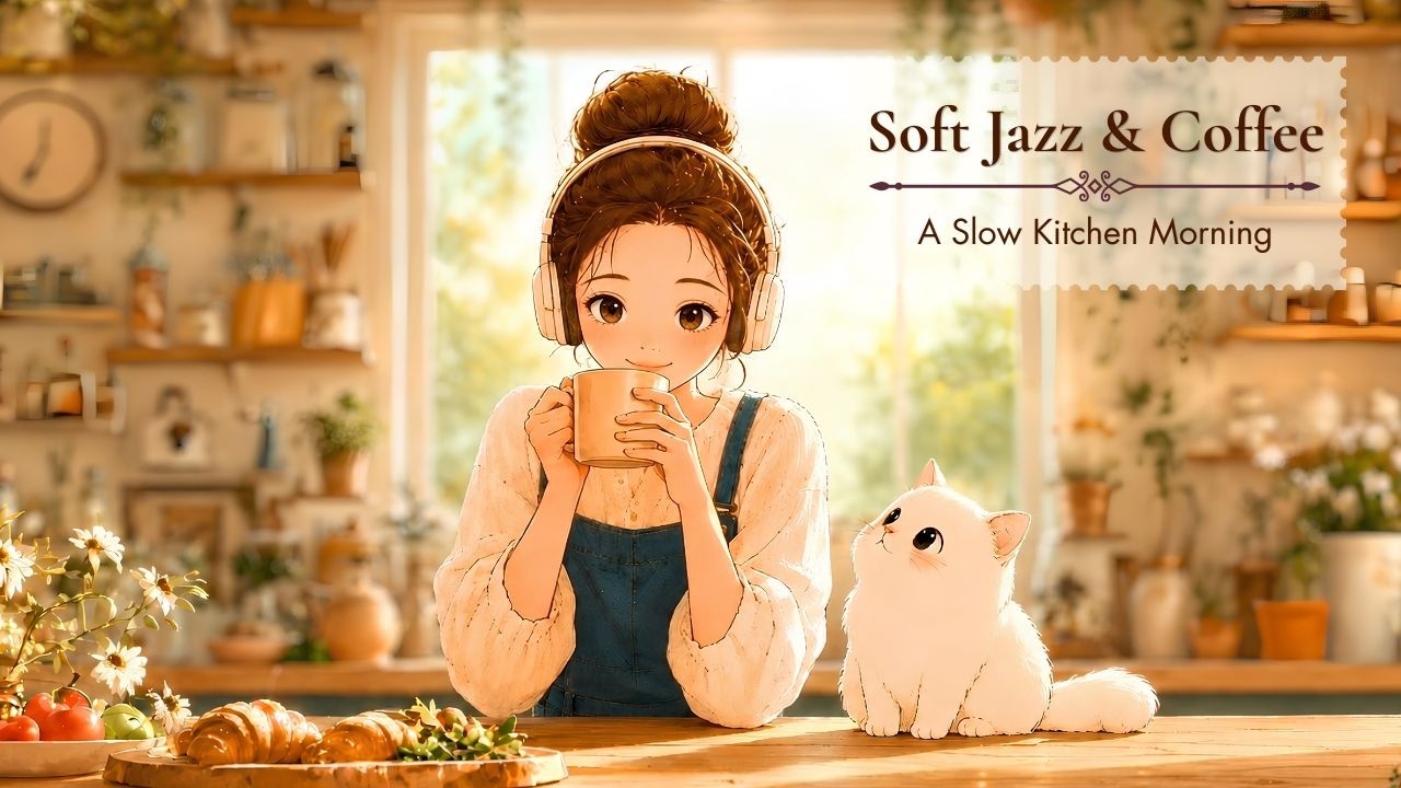 Soft Jazz ☕ Morning Playlist 🥐 | Coffee & Croissants | A Slow Morning at the Kitchen Table