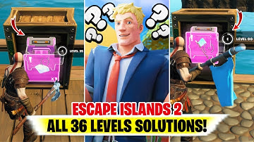 Fortnite ESCAPE ISLANDS 2 Solutions (Mastiff Julien Map) | ESCAPE ISLANDS 2 All 36 Levels Solutions!