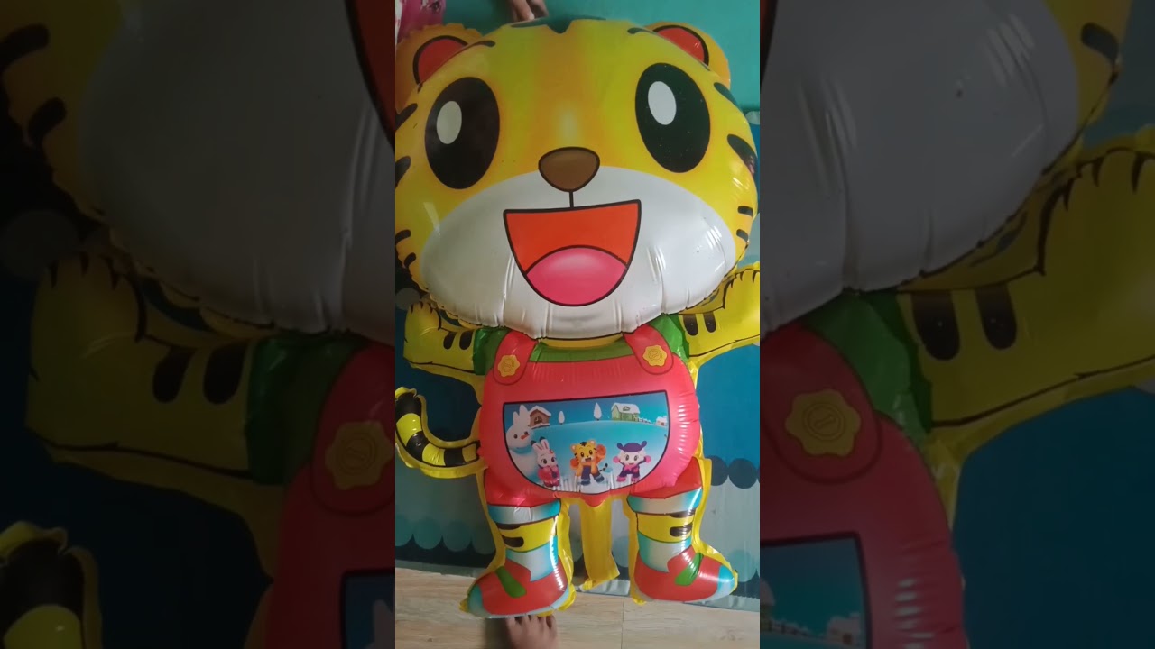 inflating tiger Balloon,#tiger,#balloon,#inflate