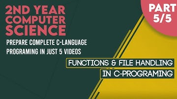 2nd year Computer Chapter 13 & 14 | class 12 computer science c programming part 5/5