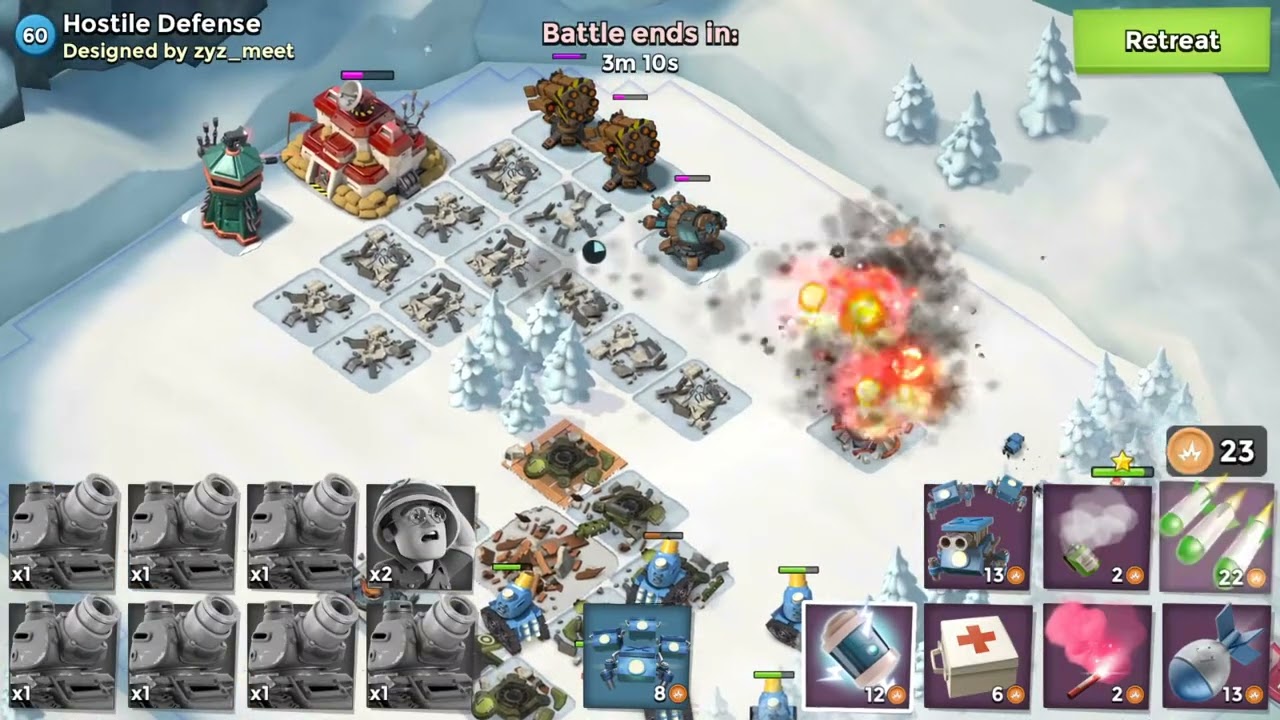 Boom Beach - Hostile Defense island Level 60