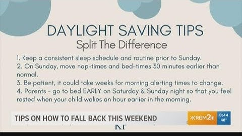 How to fall back during Daylight Saving Time