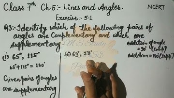 Chapter 5 Lines and Angles Ex-5.1 Question 3/ Class 7 NCERT maths/ @M.SLifelearning