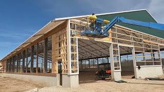 Steel Cladding on Our WeCover Dairy Barn April 10-12, 2024