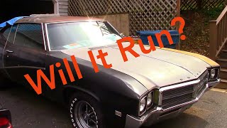 69' Skylark: COLD START! 1969 Buick Skylark First Start 1 Year