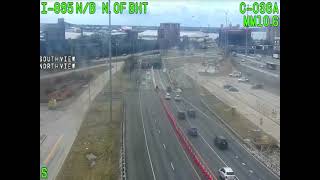 I-895 N Of Harbor Tunnel Traffic Camera 3/8/2026 1:29 PM - 4:34 PM (Cloudy)