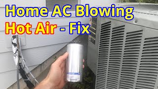 How to fix a home AC unit blowing hot air