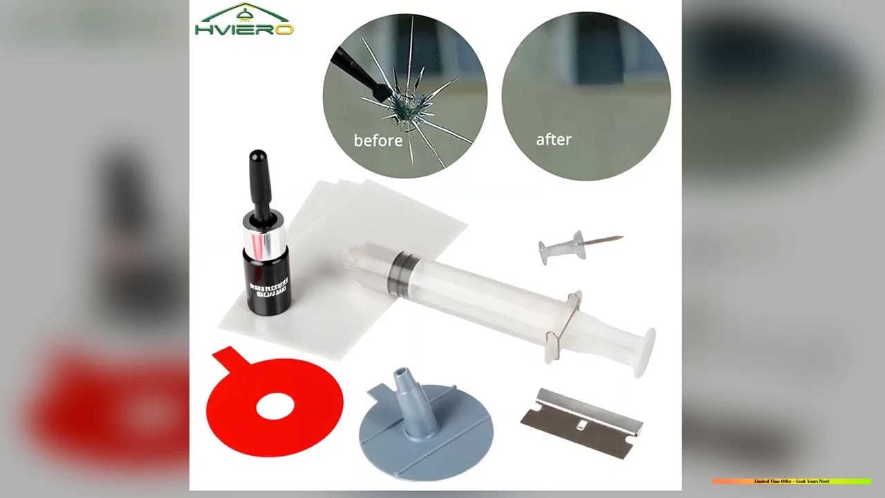 Car Windshield Repair Resin Kit Tools Windscreen Break Scratch Restoration Protective Stickers