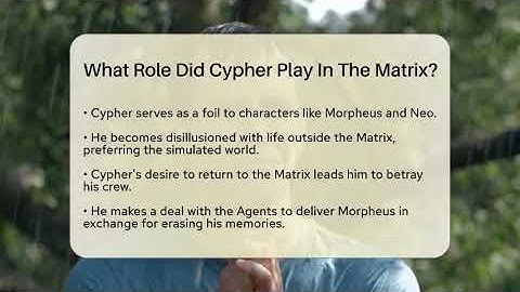What Role Did Cypher Play In The Matrix? - The SciFi Reel