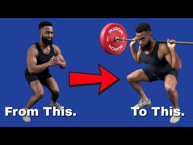 How to Go from CAN'T Squat to The Barbell Back Squat (Step-by-Step Progression) - YouTube