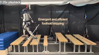 Walk the PLANC: Physics‑Guided RL for Agile Humanoid LocomotioN on Constrained Footholds