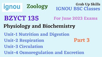 BZYCT 135 | Physiology and Biochemistry | IGNOU BSCG
