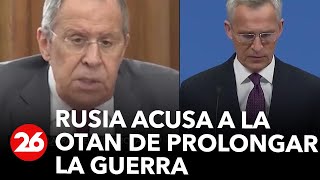 lavrov-acusa-a-la-otan-de-prolongar-la-guerra-en-ucrania-al-negarse-a-congelarla-quieren-pelear