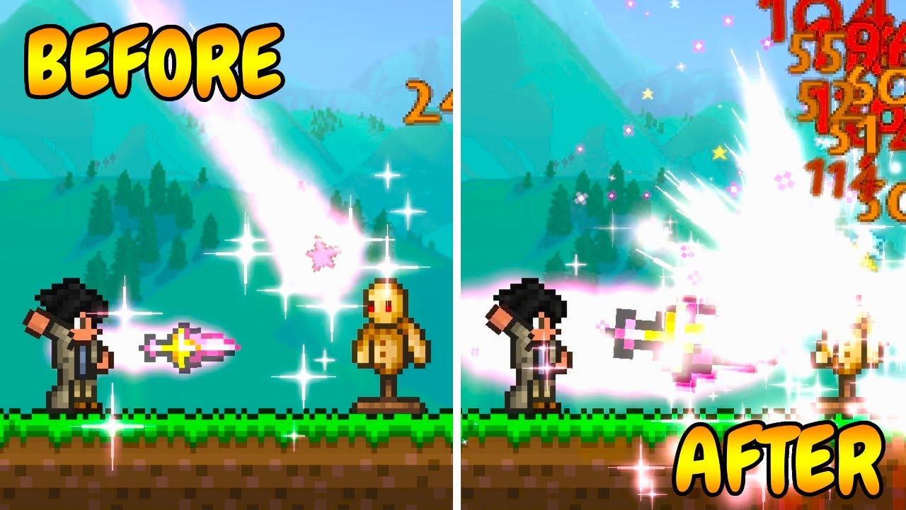 Terraria, But Damaging Enemies UPGRADE My Throwing Knives...