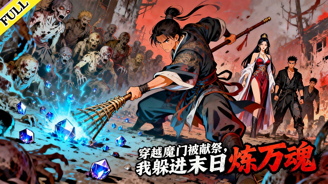 【FULL】《穿越魔門被獻祭，我躲進末日煉萬魂》完整版！男人剛入魔門就被師傅盯上——要拿他煉魂幡。系統把他踹進末日：喪屍無限刷，生魂管夠！他煉萬魂幡、收喪屍小弟。回來反手煉了師傅，連女宗主也收入囊中。