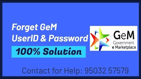 Forget GeM Portal User ID & Password? 🔑 100% Solution | Latest Update ✅
