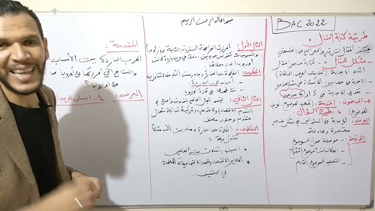 تعلم الطريقة الصحيحة والنموذجية لكتابة المقال في التاريخ والجغرافيا وتحصل على العلامة الكاملة