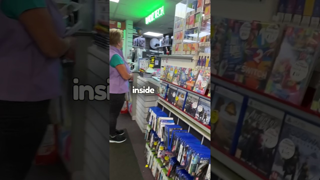 ⁣Weirdest game store location EVER #gaming