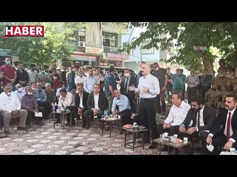 SY. PERVARİ Belediye Başkanı TAYYAR ÖZCAN VE SY. Ulaştırma bakanı halk arasında konuşma yaptı