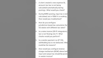 SAP TAX REAL TIME SCENARIOS #sapfico #tax #sap