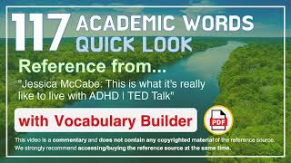 117 Academic Words Quick Look Words Ref from "This is what it's really like to live with ADHD, TED"