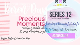 30 days of sketches| #30dscbl12| Day 8 Precious Moments| Vicki Boutin collection