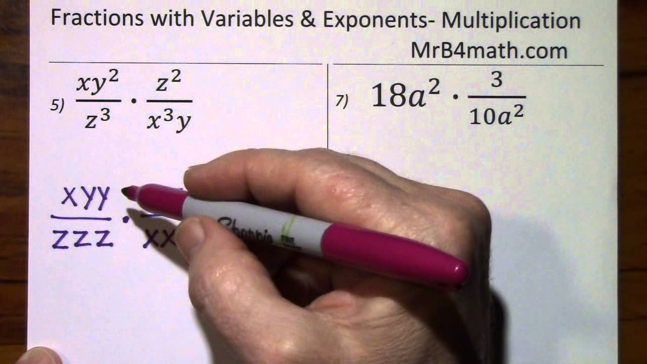 How To Multiply Variables With Fraction Exponents