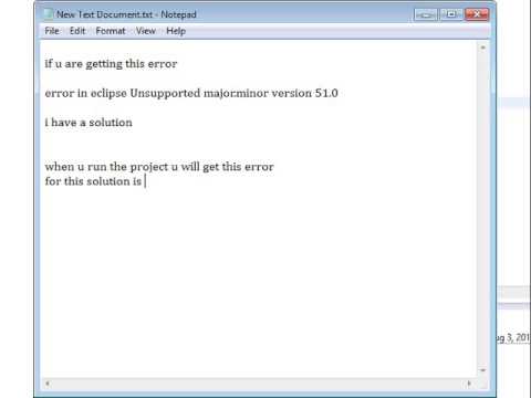 How to Solve The Version Error in Eclipse