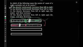 question 3 objective 2 center of mass H C Verma