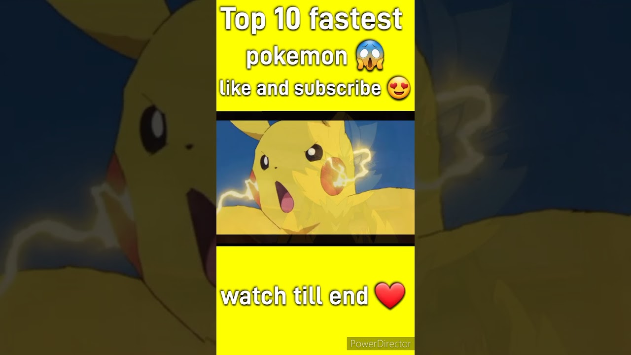 Top 10 fastest Pokémon 😱