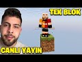 TEK BLOK 😎 MİNECRAFT!!