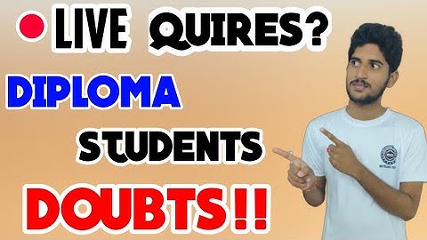 DIPLOMA STUDENTS DOUBTS || BSD ON LIVE || TELUGU TECH