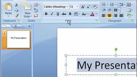 Change the Font Size in PowerPoint 2007