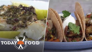 Herb-crusted fish and sheet pan fajitas: Try Kevin Curry’s recipes!